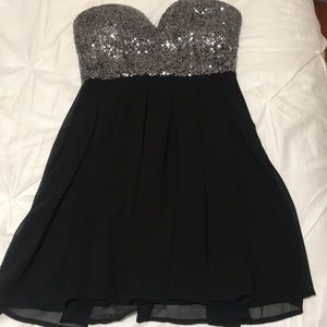 Sequined Strapless Dress